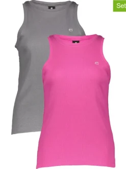 2-delige set: tops roze/grijs
