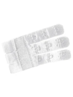 3-delige set: verlengstuk met 3 haken beige/wit/zwart