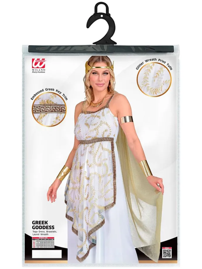 3-delig kostuum "Griekse Godin" wit/goudkleurig
