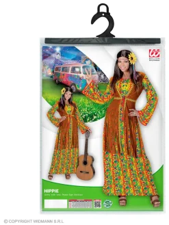 2-delig kostuum "Hippie" meerkleurig/lichtbruin