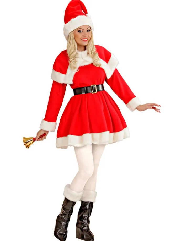 5-delig kostuum "Luxe Miss Santa" rood/wit