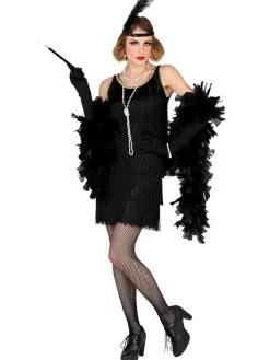 2-delig kostuum "20s Flapper" zwart