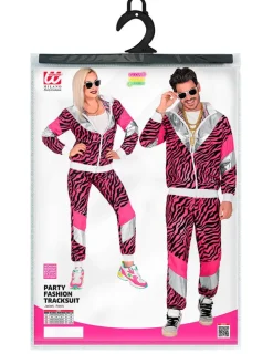 2-delig kostuum "80's Pink Tiger" roze