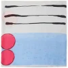 Doek "Lilifi" crème/lichtblauw - (L)90 x (B)90 cm