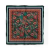 Doek smaragdgroen/rood - (L)55 x (B)55 cm