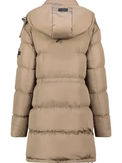Doorgestikte mantel "Dalmira" taupe
