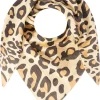Driehoekige sjaal "Leo Allover" beige - (L)200 x (B)95 cm