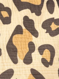 Driehoekige sjaal "Leo Allover" beige - (L)200 x (B)95 cm