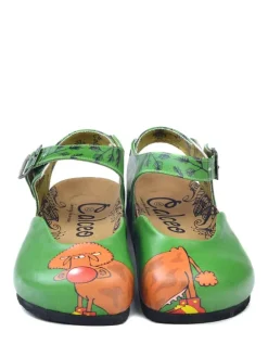 Enkelsandalen groen/meerkleurig