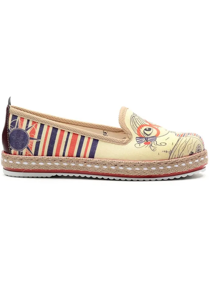 Espadrilles crème/meerkleurig