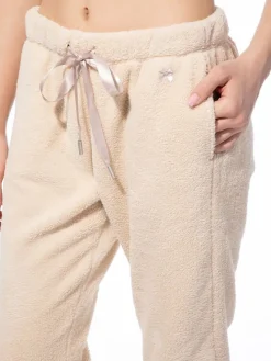 Fleece broek beige