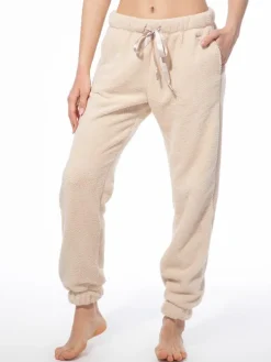 Fleece broek beige