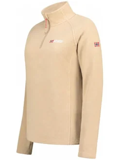 Fleece trui beige