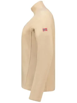 Fleece trui beige