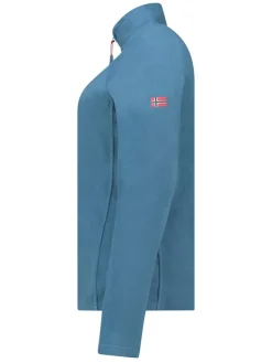 Fleece trui blauw