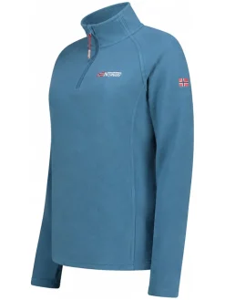 Fleece trui blauw