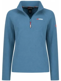 Fleece trui blauw