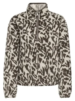 Fleece trui crème