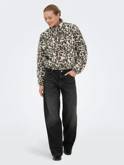 Fleece trui crème