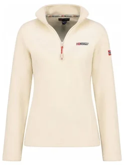 Fleece trui crème/beige