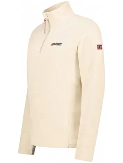 Fleece trui crème/beige
