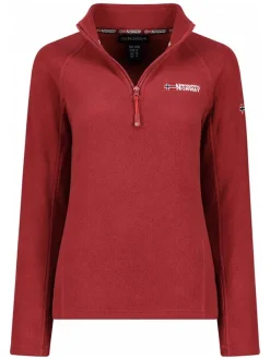 Fleece trui rood