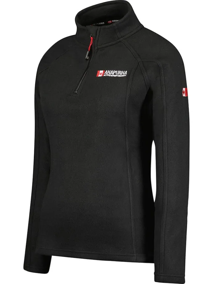 Fleece trui "Tonneauhz" zwart
