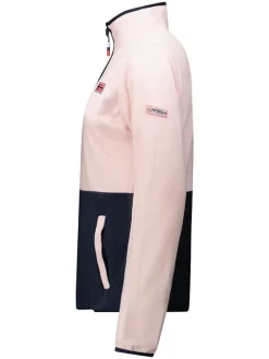 Fleece trui "Touki" rosé/donkerblauw