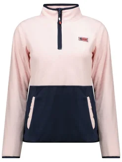 Fleece trui "Touki" rosé/donkerblauw
