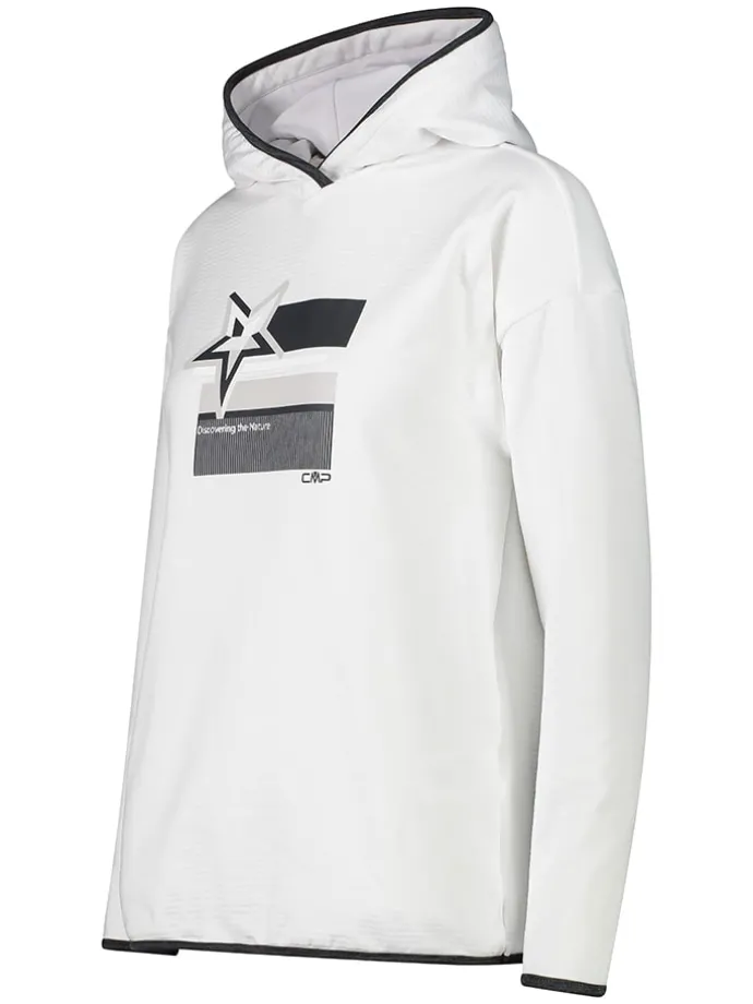 Fleece trui wit