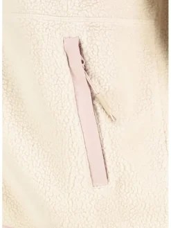 Fleece vest crème/rosé