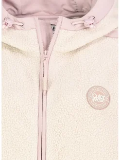 Fleece vest crème/rosé