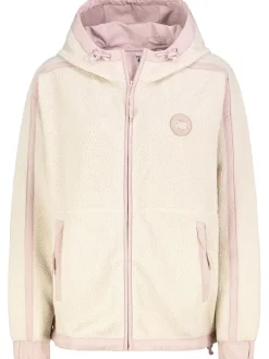 Fleece vest crème/rosé