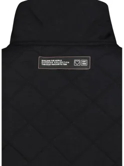 Fleece vest donkerbruin/zwart