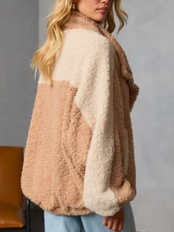Fleece vest lichtbruin/beige