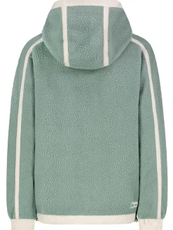 Fleece vest mintgroen/wit