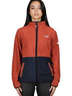 Fleece vest "Touki" donkerblauw/oranje