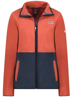 Fleece vest "Touki" donkerblauw/oranje