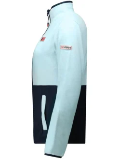 Fleece vest "Touki" lichtblauw/donkerblauw