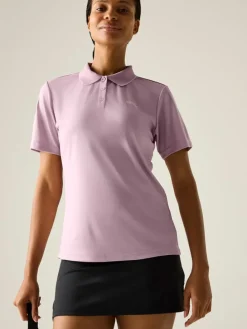 Functioneel poloshirt "Botanna" paars