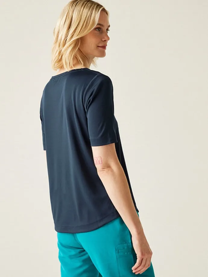 Functioneel shirt "Botanna" donkerblauw