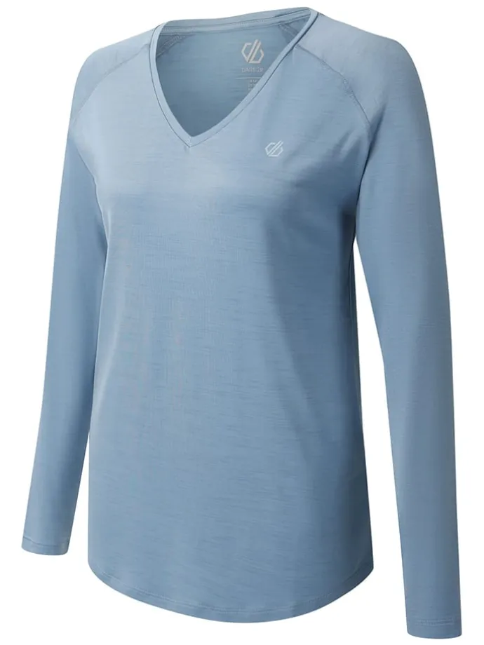 Functionele longsleeve "Discern" lichtblauw