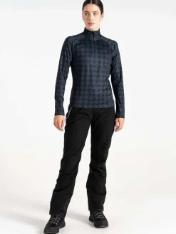 Functionele longsleeve "Divulge Core Stretch" donkerblauw/zwart