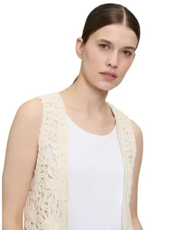 Gebreide gilet beige