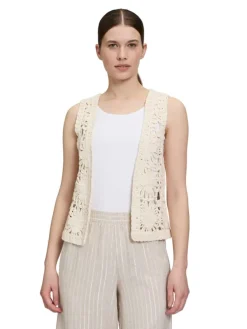 Gebreide gilet beige