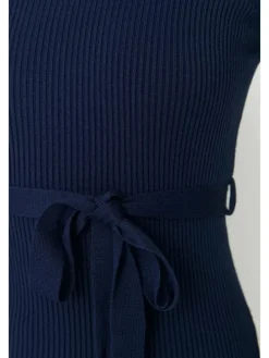 Gebreide jurk donkerblauw