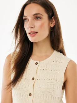 Gebreide top beige