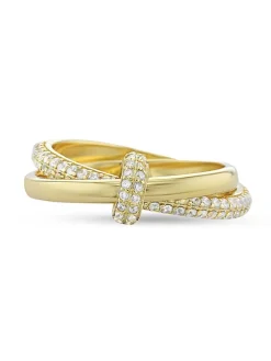 Gecoate ring met edelstenen