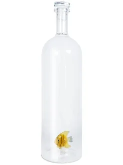 Glazen fles "Goldfish" transparant/geel - 1,2 l