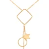 Gouden ketting met diamanten hanger - (L)42 cm